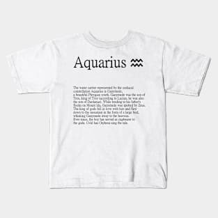 Aquarius Zodiac Sign Kids T-Shirt